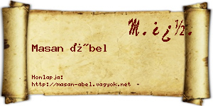 Masan Ábel névjegykártya